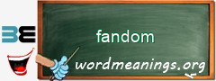 WordMeaning blackboard for fandom